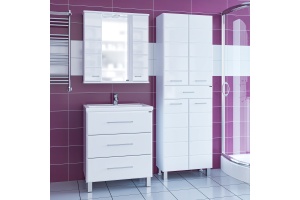 Тумба с раковиной напольная Санта Омега 70 белый - 3