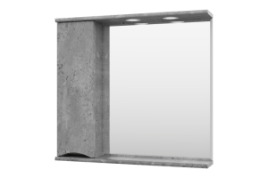 Зеркало-шкаф Misty Атлантик 80 левое серое матовое