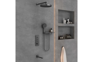 Душевой комплект Vincea Inspire с термостатом темный хром - 3