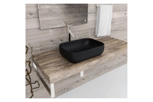 Раковина накладная Esbano Martel-S 45x32 черный матовый - 3