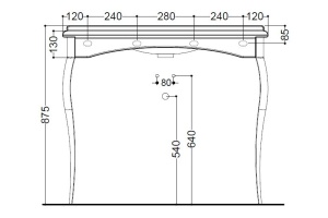 KERASAN Retro Ножки для консоли 1049K0 (комплект 2шт.), цвет хром - 3