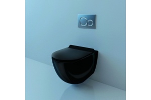 Унитаз подвесной Esbano Garcia с сиденьем микролифт, черный глянцевый (ESUPGARCB)