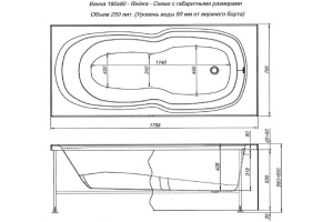 Акриловая ванна Aquanet Riviera 180x80 - 3