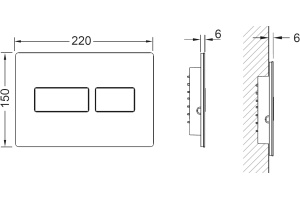 Кнопка смыва TECE TECEsolid 9240433 белая матовая - 3