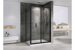 Душевой уголок Abber Sonnenstrand 120x75 профиль черный стекло прозрачное - 2