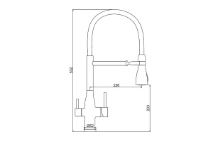 Смеситель для кухни Gappo сатин с черным - 2