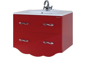 Тумба с раковиной Bellezza Версаль 100 красная - 2