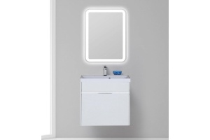 Тумба с раковиной Aquanet Латина 70 2 ящика белая - 2