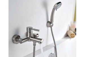 Смеситель Wasserkraft Wern 4201 для ванны с душем, матовый хром - 2