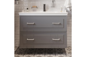 Тумба с раковиной STWORKI Хадстен 100 серая