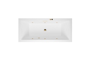 Ванна акриловая Excellent Heaven Slim Soft 170х75 с гидромассажем белый - золото