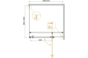 Душевой уголок Cezares Valvola AH 1 80/100 C Cr - 3