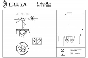 Подвесная люстра Freya Porto FR5104PL-06BS3 - 2