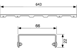 Решетка TECE TECEdrainline Lines 6 007 20 70 см глянцевая - 3