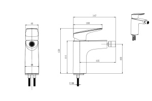 Смеситель для биде AQUATEK ВЕГА AQ1018CR - 2