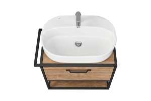 Тумба с раковиной Одри 62 Aquaton Лофт Фабрик 65 темное дерево - 2