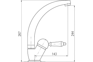 Смеситель для кухни Rav Slezak Labe золото - 2