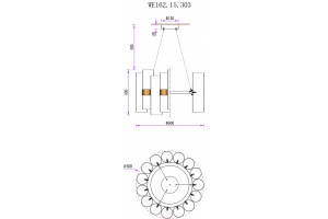 Подвесная люстра Wertmark Franka WE162.15.303 - 2