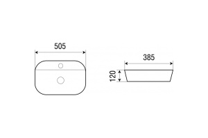 Раковина накладная Weltwasser WW ELBACH 2202 50.5 белый (10000003824) - 2