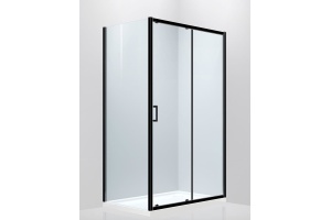 Душевой уголок ABBER Schwarzer Diamant 100х100 профиль черный (AG30100B-S100B-S100B) - 3