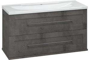Тумба под раковину подвесная Misty Марта 100 серый матовый - 2