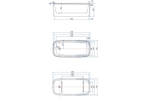 Акриловая ванна Allen Brau Priority 3 170x80, белая матовая - 2