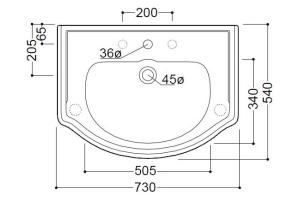Мебельная раковина Cezares Kerasan Retro 73х54 белый (RET73KE) - 2