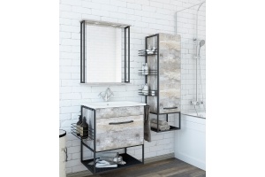 Зеркало Sanflor Бруклин 60 бетон пайн экзотик (С08253) - 2