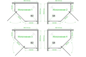 Душевой уголок Royal Bath TR 80х100 профиль белый стекло матовое - 3