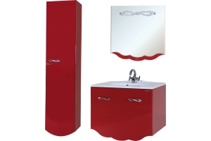 Тумба для комплекта Bellezza Версаль 100 красная 1 внутренний ящик - 2