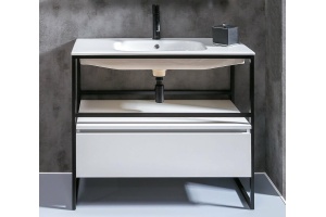 Раковина - столешница Armadi Art Vallessi 100 белый матовый - 3