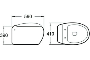 Унитаз подвесной SantiLine SL-5001 с микролифтом - 2