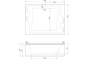 Акриловая ванна Cezares Plane Duo 190x145 (PLANE_DUO-190-145-51) - 3