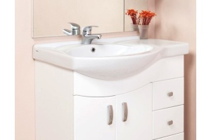 Тумба с раковиной Onika Эльбрус 82 R белый  - 2