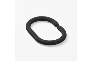 Набор колец  для шторы в ванную комнату цвет черный IDDIS (RID013P)