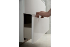 BIANCHI База под раковину подвесная с двумя выкатными ящиками, Белый глянец AM-Bianchi-750-2C-SO-BL - 2