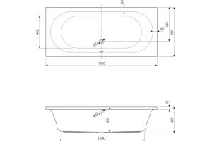 Акриловая ванна Cezares Metauro 180х80 (METAURO-180-80-42-W37) - 3