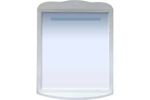 Зеркало Misty Дайна 85 белое, с подсветкой