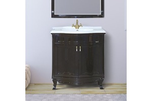 Тумба с раковиной Misty Дайна 85 черная эмаль