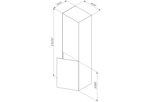 Шкаф-пенал AM.PM Inspire V2.0 40 графит матовый - 2