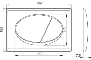 Кнопка смыва AlcaPlast ALCA M71 хром глянцевый - 2
