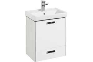 Комплект мебели подвесной Aquaton Йорк 55 белый-светлое дерево - 3