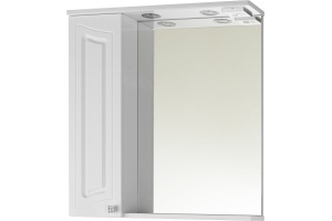 Зеркало-шкаф Vod-Ok Адам 75 L, белый