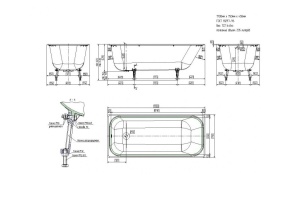 Чугунная ванна Wotte Start 170x75 - 3
