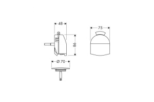 Внешняя часть излива на ванну с набором для слива и перелива Plus Hansgrohe 58128000 - 2