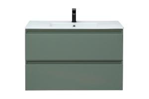 Тумба под раковину Allen Brau Eclipse 100 серо - зеленый матовый - 2