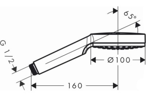 Душевая лейка Hansgrohe Crometta 1jet EcoSmart 26333400 (9 л) - 3