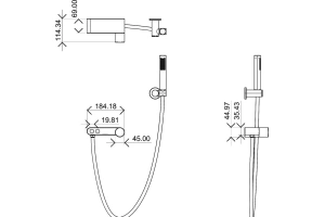 Смеситель для ванны с душем Boheme Stick черный матовый - 2