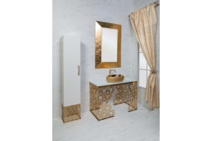 Консоль под раковину Armadi Art Aura 110 золото - 3