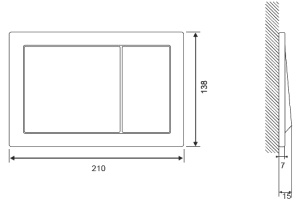 Кнопка смыва Cersanit Enter P-BU-ENT/Cg хром глянцевый - 2